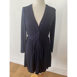 DKNY Navy Blue Tie Waist Shirt Dress Women’s Size Small S